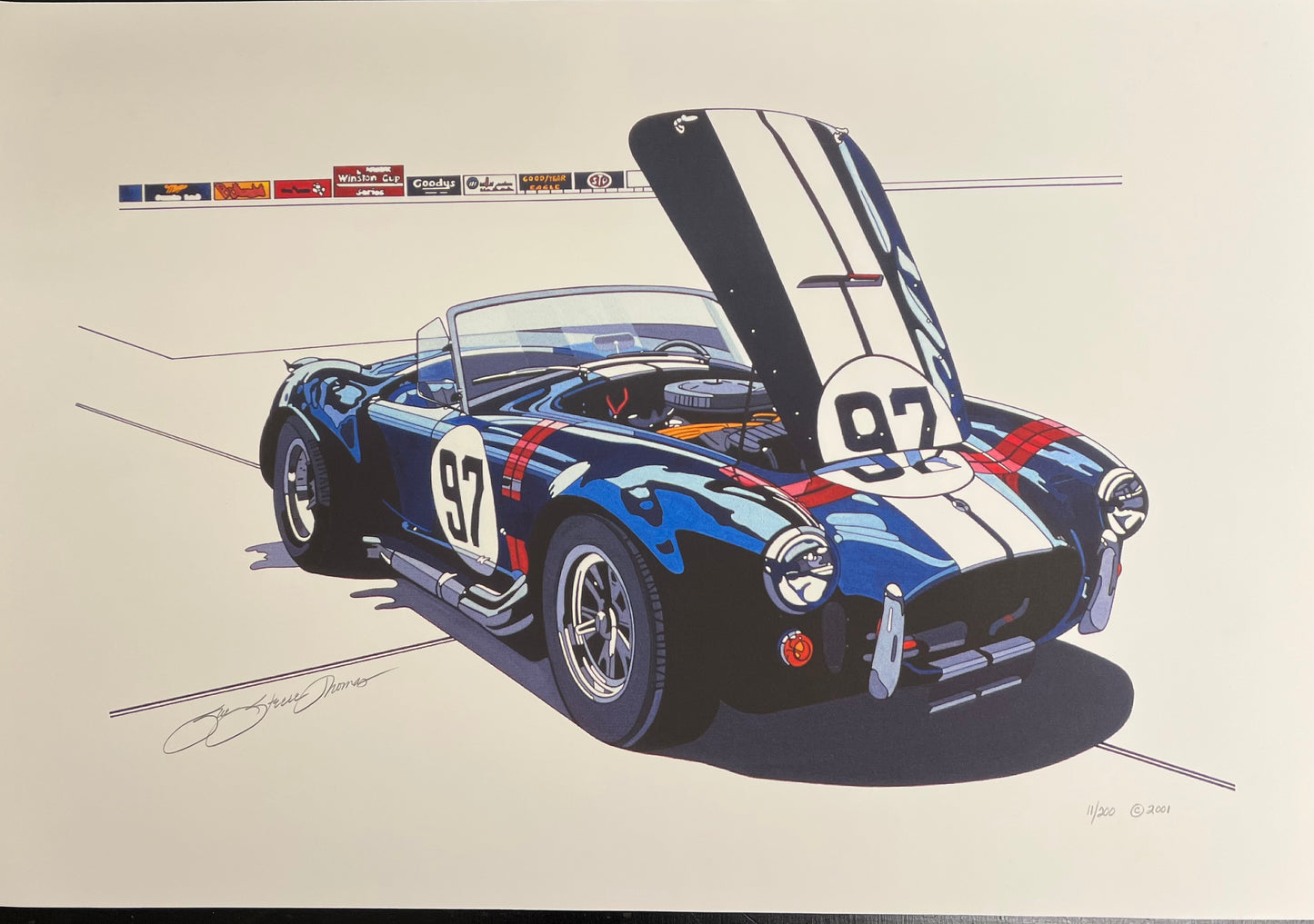 Shelby Cobra Racing Car by Sue Steel Thomas