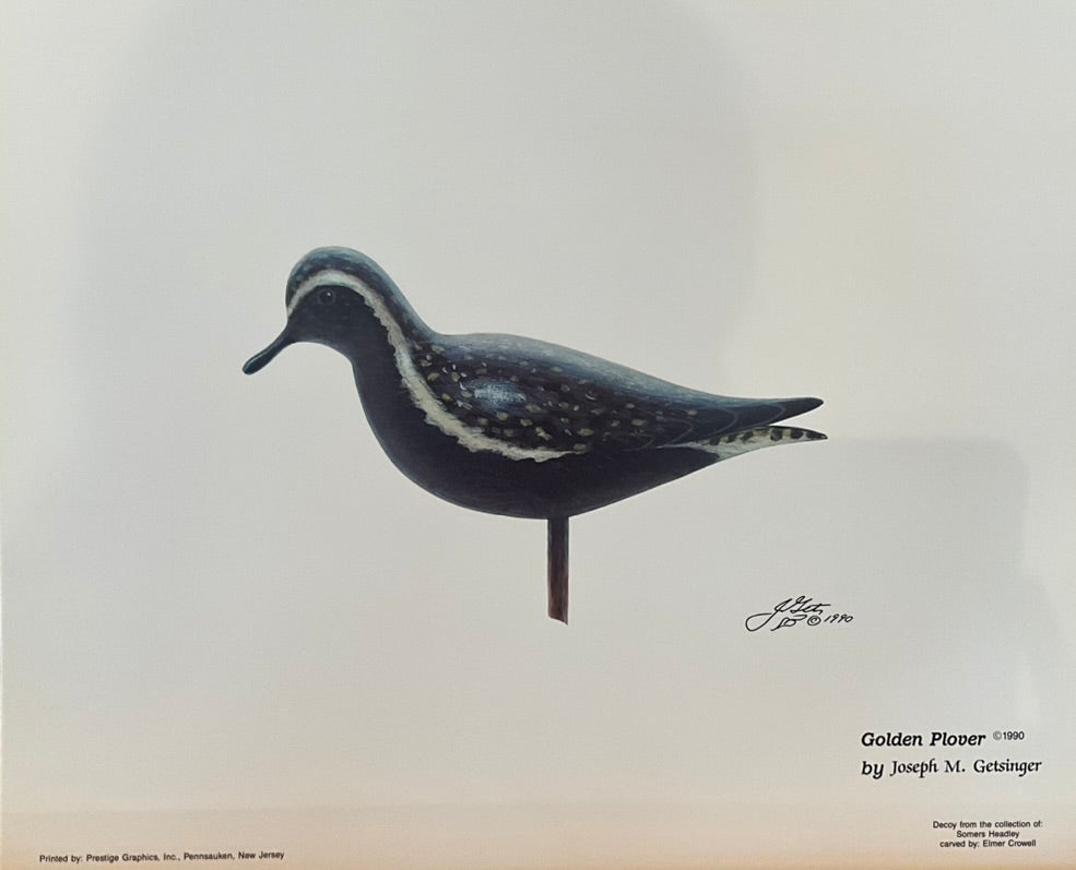 Joseph Getsinger "Golden Plover Decoy" Print