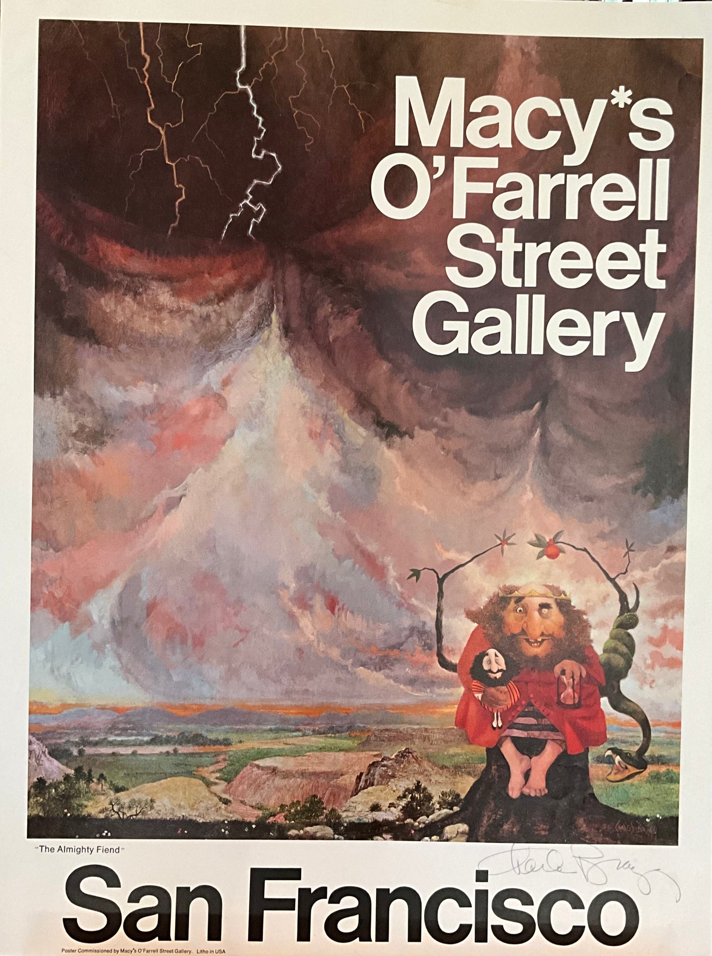 Charles Bragg "The Almighty Fiend" Poster