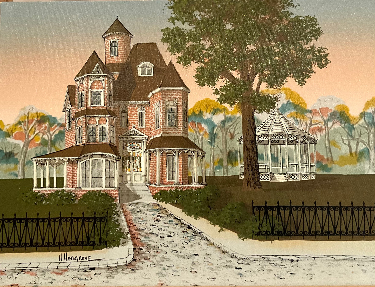 H. Hargrove "Brick House with Gazebo"