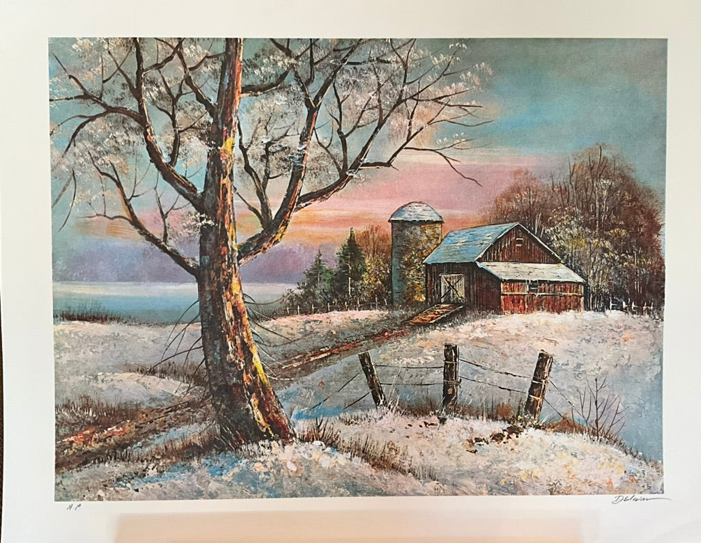 "Vintage Snow Barn"