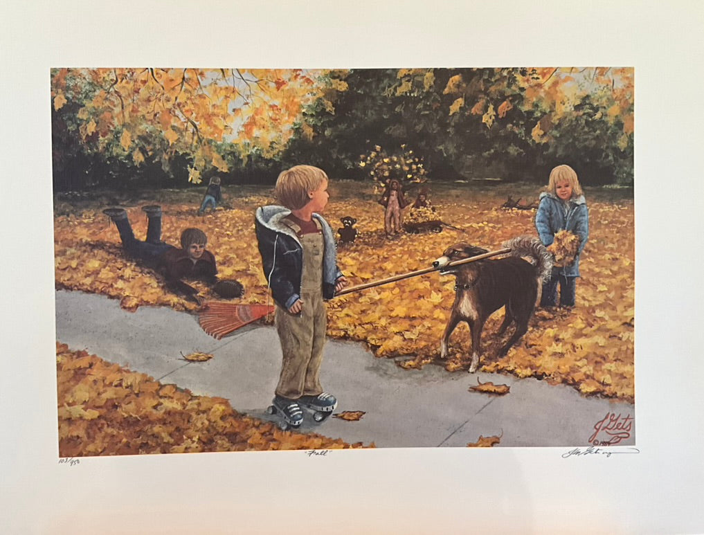 Joseph Getsinger "Fall with Children" Print