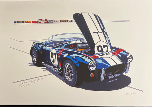Shelby Cobra Racing Car by Sue Steel Thomas