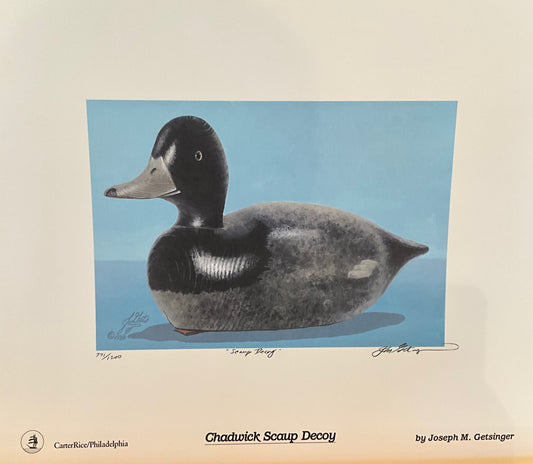 Joseph Getsinger "Chadwick Scaup Decoy" Print