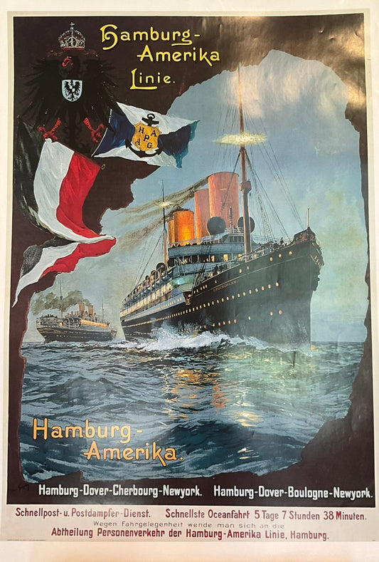 Marine Art Posters "Hamburg Amerika" Poster
