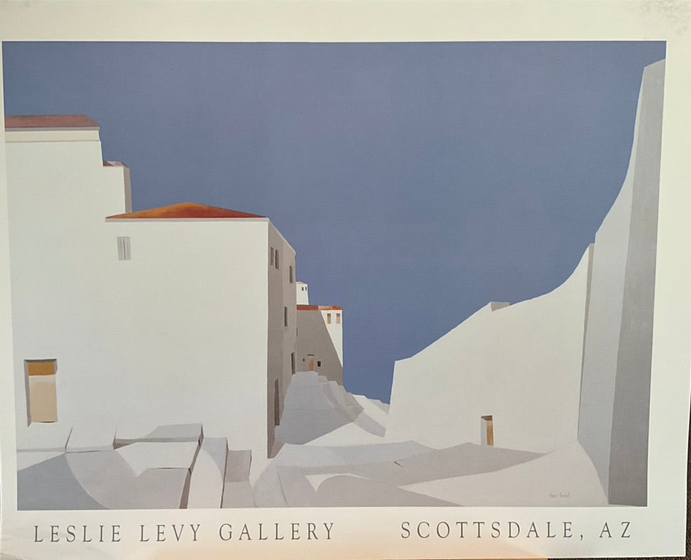 James Harrill "Mediterranean Village with Blue Sky" SOLD AS IS