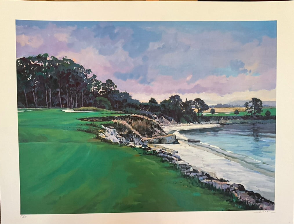 Robert Schaar "Approach to Number 4 at Pebble Beach"