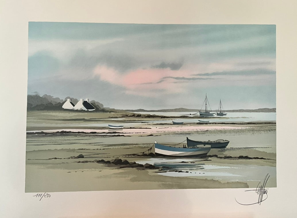 Stéphane Lauro "Little Boats at Low Tide"