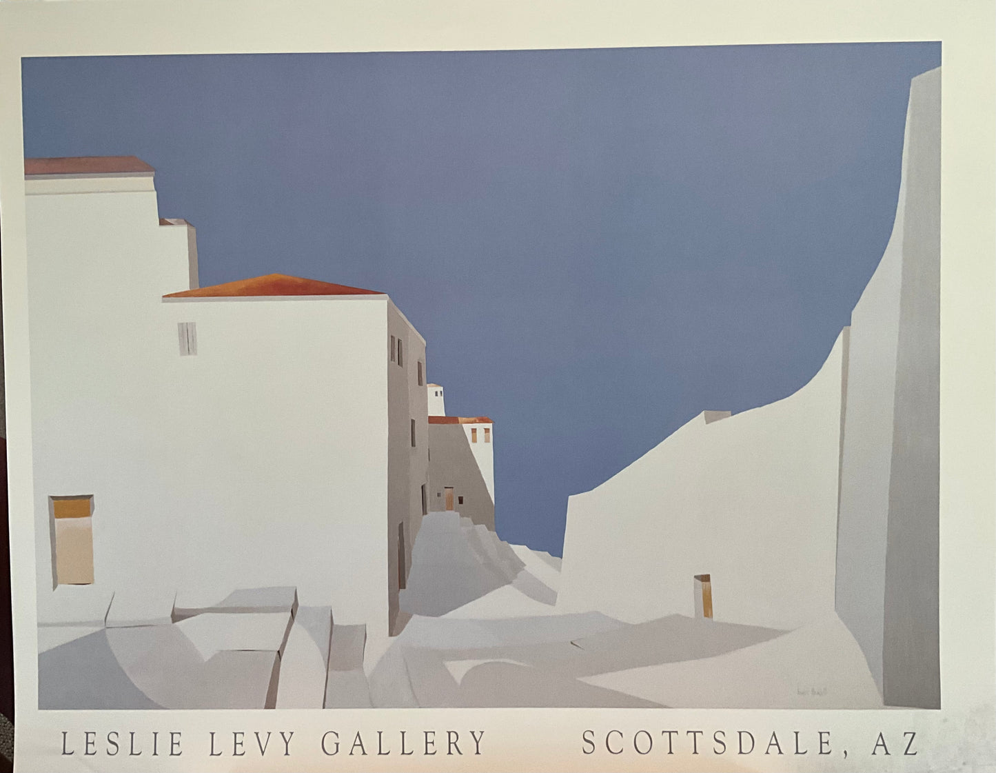 James Harrill "Mediterranean Village with Blue Sky" SOLD AS IS