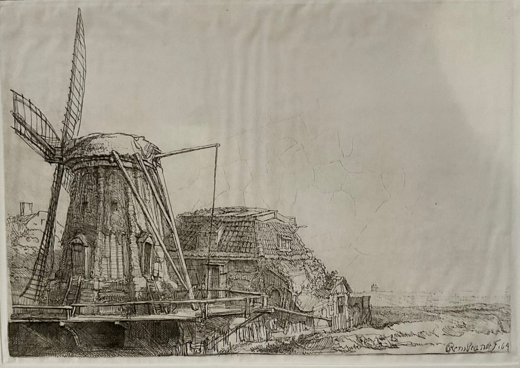 Rembrandt "The Windmill" Tissue Etching