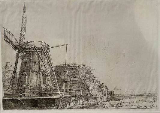 Rembrandt "The Windmill" Tissue Etching