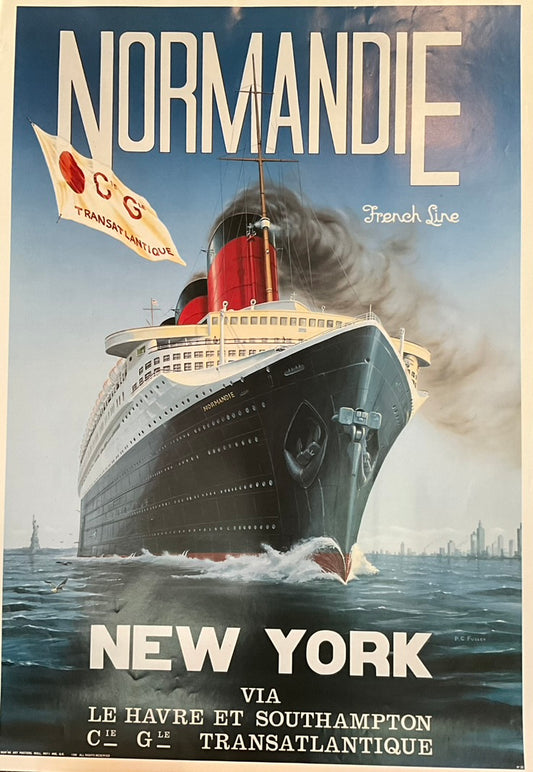 Marine Art Posters "Normandie French Line" Poster