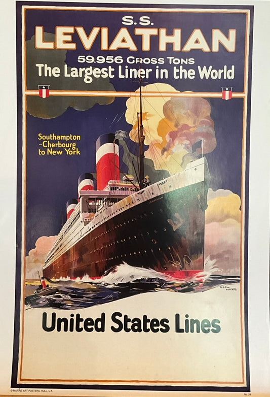 Marine Art Posters "SS Leviathan" Poster